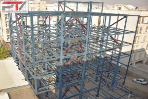 طراحی و تولید مهاربند کمانش تاب BRB برای ساختمان اداری رسالت