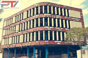 مقاوم سازی ساختمان اداری در کرمان با BRB طراحی و تولید شده توسط شرکت پویا تدبیر ویرا