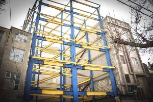 مهاربند کمانش تاب - ساختمان پزشکان استاد معین - پویا تدبیر ویرا تولید کننده BRB