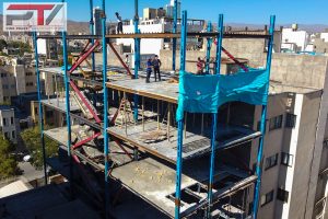 ساختمان مسکونی مشهد مهاربند کمانش تاب BRB