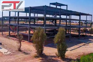 طراحی اسکلت فولادی کارخانه دارویی واقع در کشور عراق با BRB تولید ویرا بریس