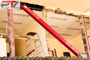 مقاوم سازی ساختمان انقلاب شرکت گاز خراسان جنوبی واقع در شهر بیرجند با مهاربند کمانش تاب تولید شرکت ویرا بریس